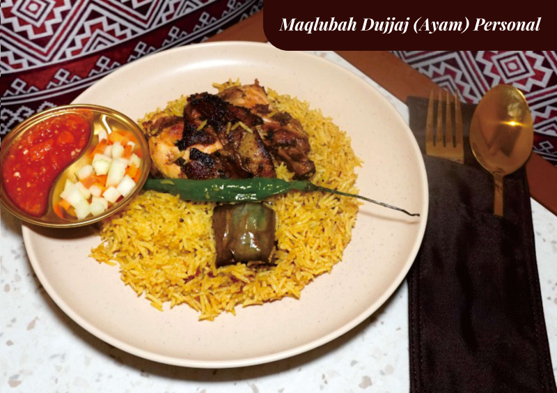 menu signature maqlubah ayam personal
