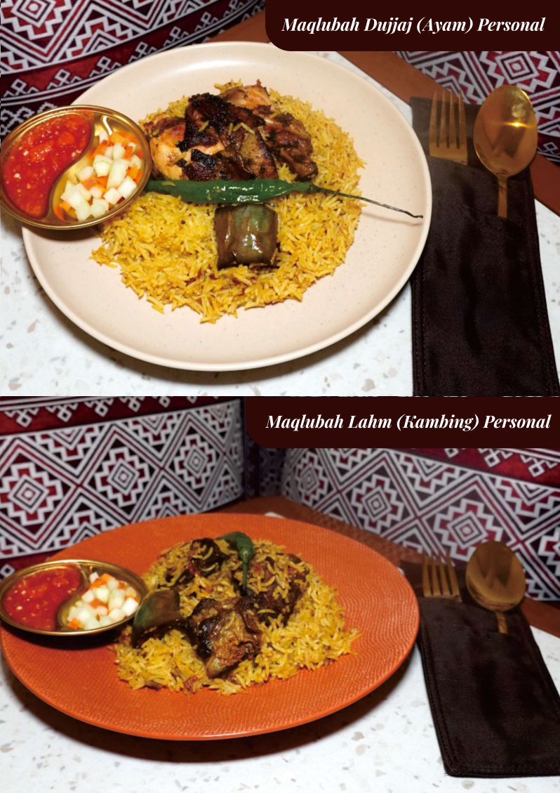 menu signature maqlubah personal potrait